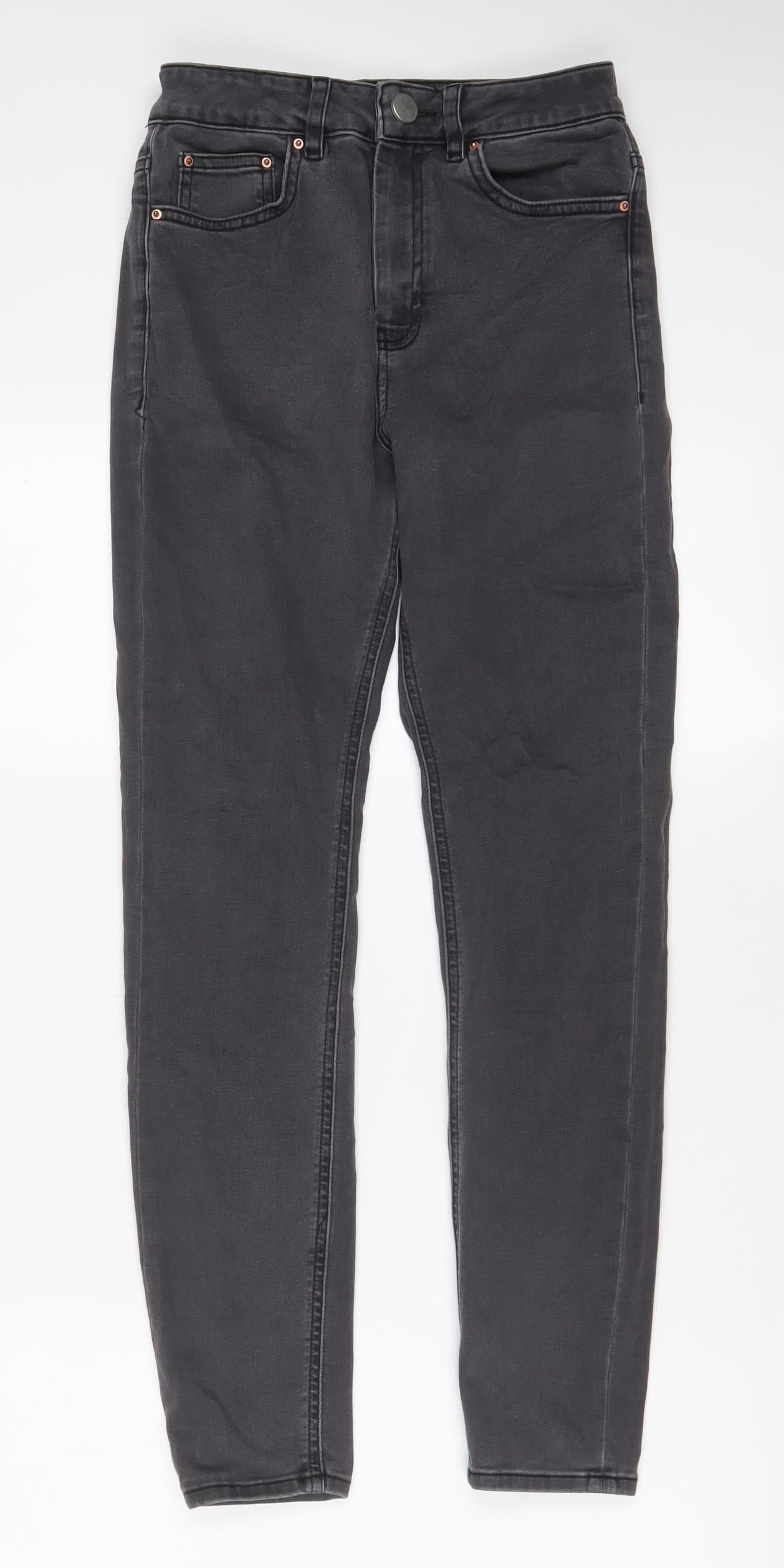 ASOS Womens Grey Cotton Skinny Jeans Size 26 in L32 in Regular Zip