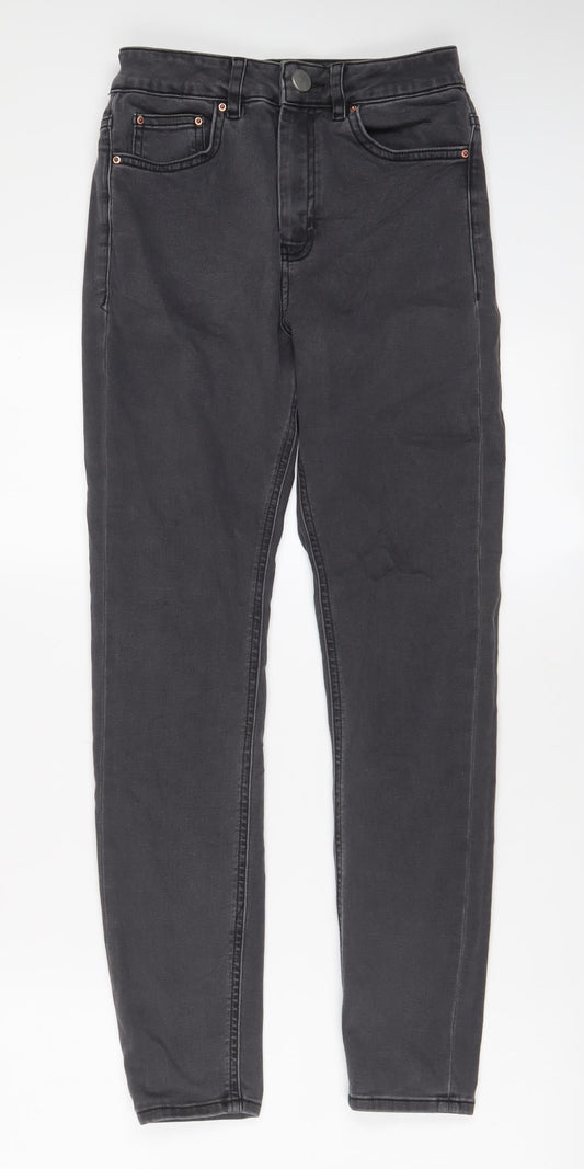 ASOS Womens Grey Cotton Skinny Jeans Size 26 in L32 in Regular Zip