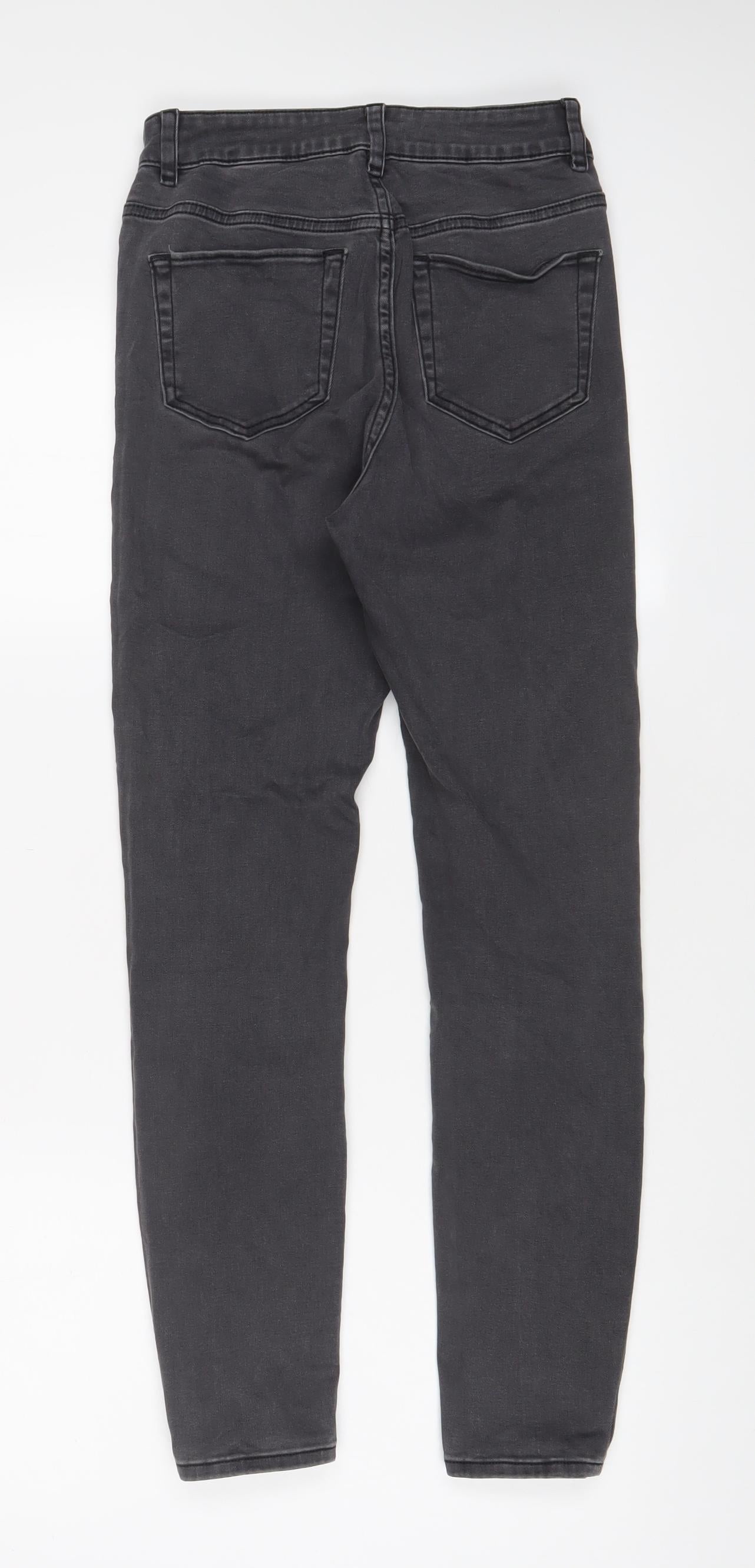 ASOS Womens Grey Cotton Skinny Jeans Size 26 in L32 in Regular Zip