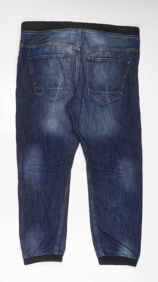 Mens UK Size 34 in River Island Regular Fit Skinny Blue Jeans