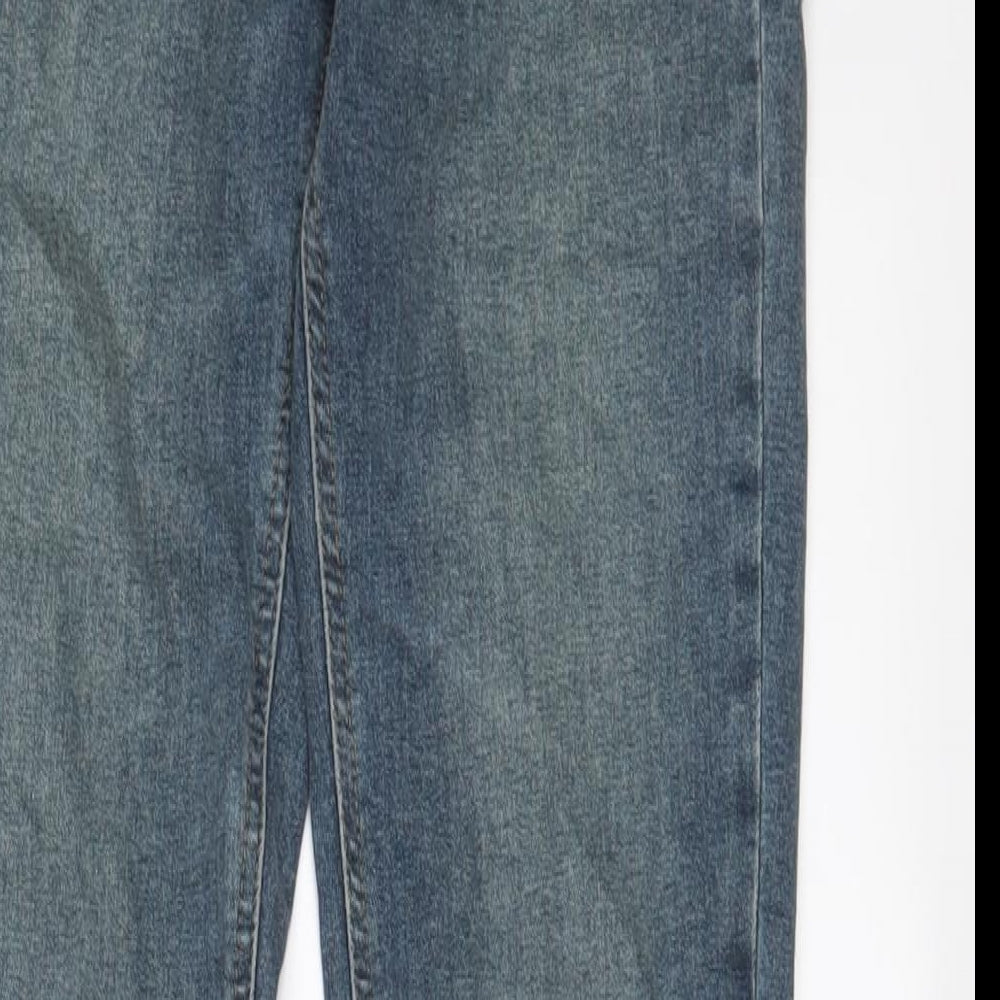Topshop Womens Blue Cotton Skinny Jeans Size 28 in L34 in Regular Zip