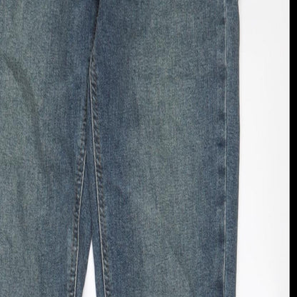 Topshop Womens Blue Cotton Skinny Jeans Size 28 in L34 in Regular Zip
