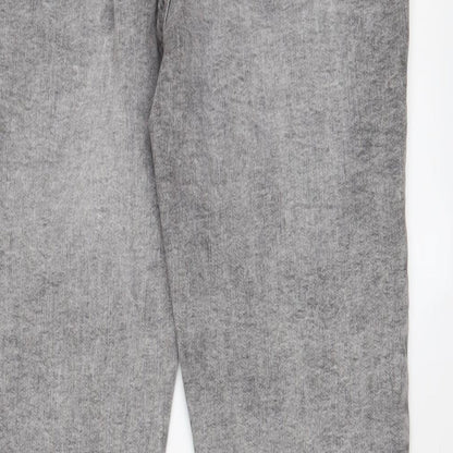 Denim & Co. Womens Grey Cotton Skinny Jeans Size 14 L28 in Regular Zip