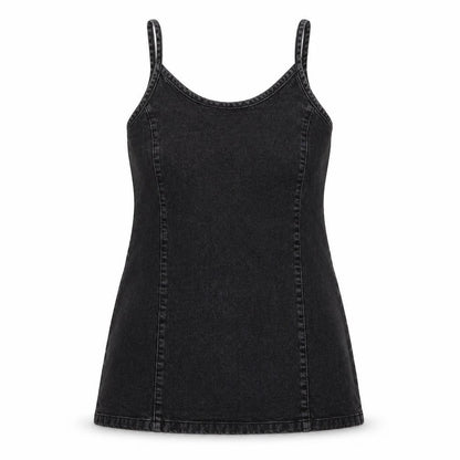 Noisy may Womens Black Cotton A-Line Size L Scoop Neck Pullover
