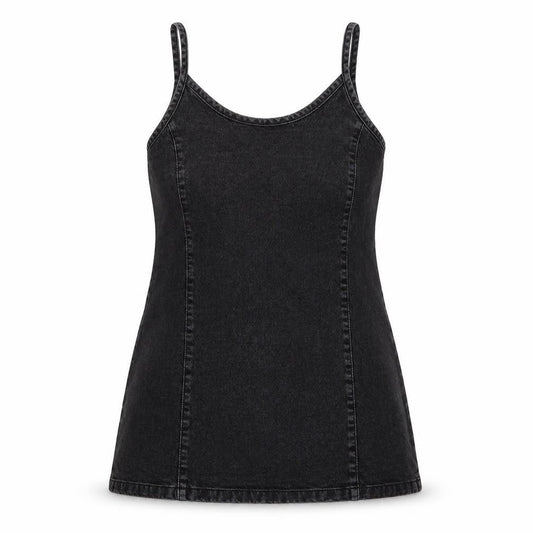 Noisy may Womens Black Cotton A-Line Size L Scoop Neck Pullover