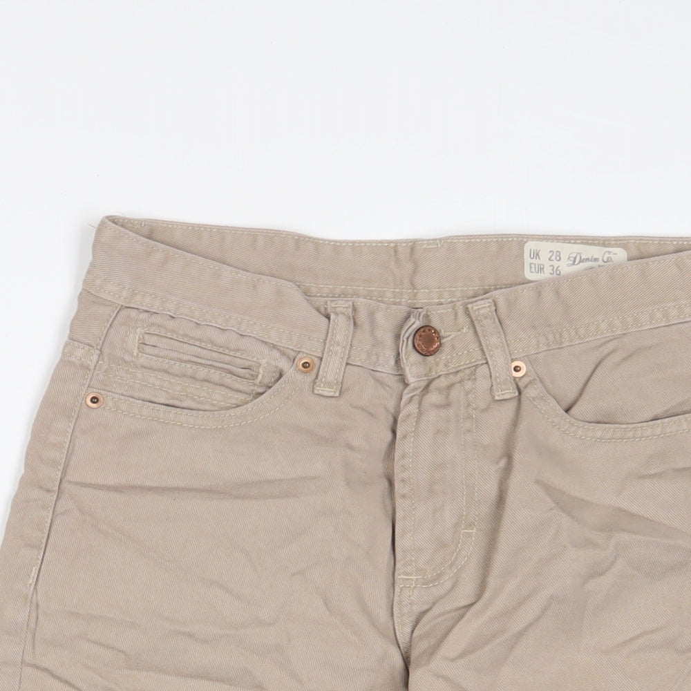 Denim & Co. Mens Beige Cotton Bermuda Shorts Size 28 in L11 in Regular Zip