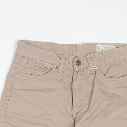 Denim & Co. Mens Beige Cotton Bermuda Shorts Size 28 in L11 in Regular Zip