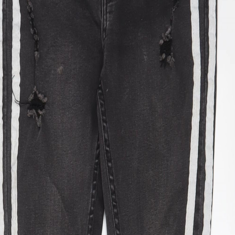 Mens UK Size 28 in Boohoo Regular Fit Skinny Grey Jeans