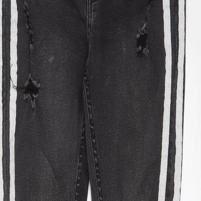 Mens UK Size 28 in Boohoo Regular Fit Skinny Grey Jeans