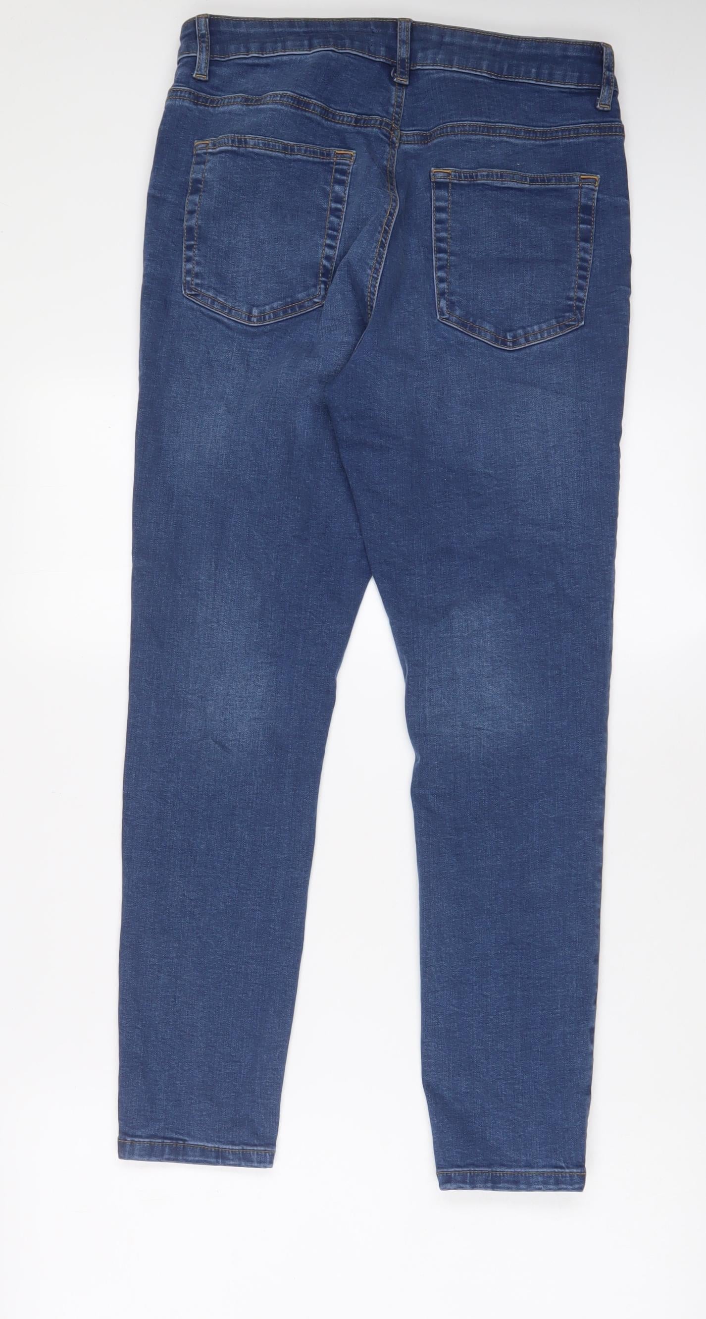 Denim & Co. Womens Blue Cotton Skinny Jeans Size 30 in L28 in Regular Zip