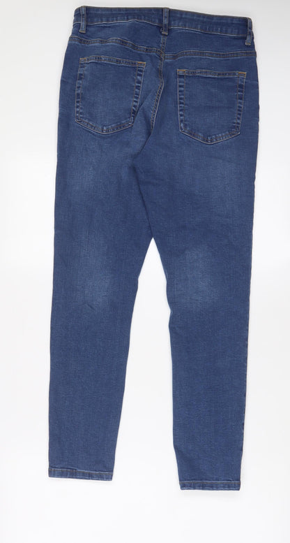 Denim & Co. Womens Blue Cotton Skinny Jeans Size 30 in L28 in Regular Zip