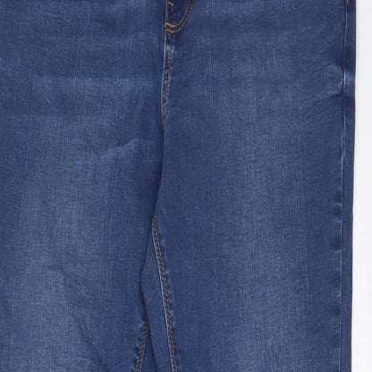 Denim & Co. Womens Blue Cotton Skinny Jeans Size 30 in L28 in Regular Zip