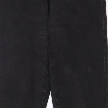 Dorothy Perkins Womens Grey Cotton Straight Jeans Size 10 L28 in Regular Zip