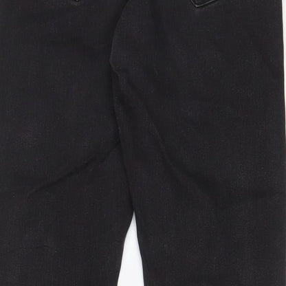 Dorothy Perkins Womens Grey Cotton Straight Jeans Size 10 L28 in Regular Zip
