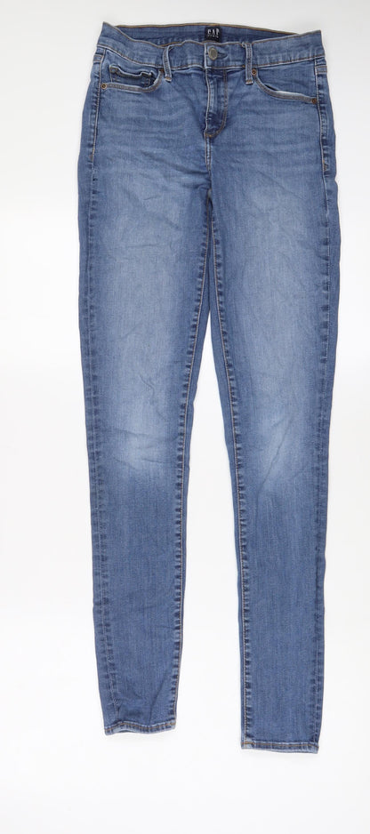 Gap Womens Blue Cotton Skinny Jeans Size 26 in L32 in Regular Zip