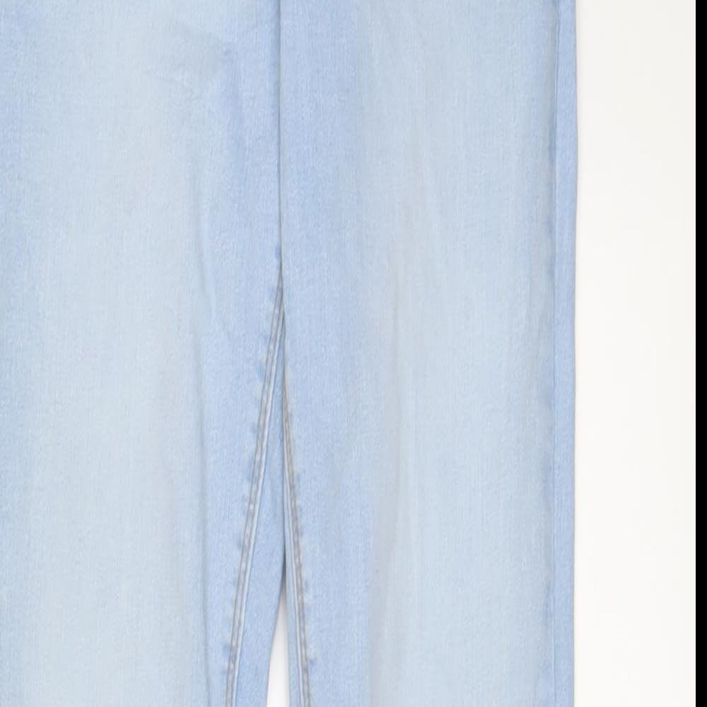 Denim & Co. Womens Blue Cotton Skinny Jeans Size 10 L29 in Regular Zip