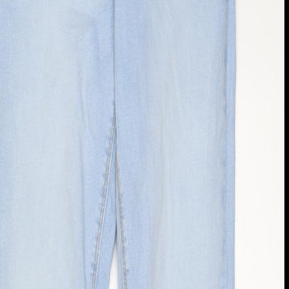 Denim & Co. Womens Blue Cotton Skinny Jeans Size 10 L29 in Regular Zip