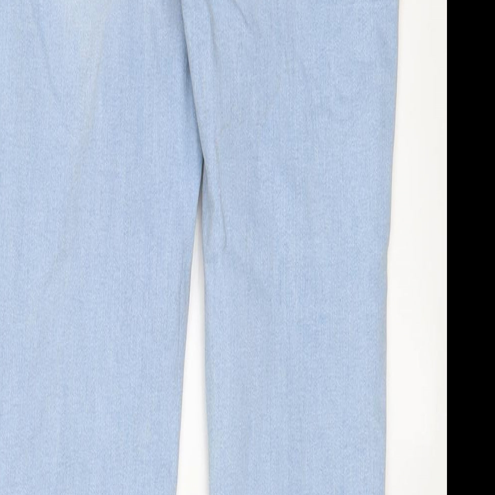 Denim & Co. Womens Blue Cotton Skinny Jeans Size 10 L29 in Regular Zip