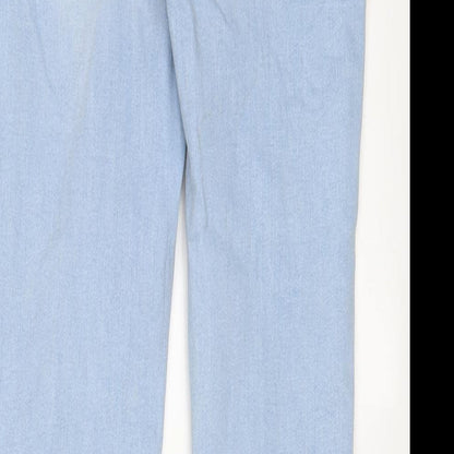 Denim & Co. Womens Blue Cotton Skinny Jeans Size 10 L29 in Regular Zip