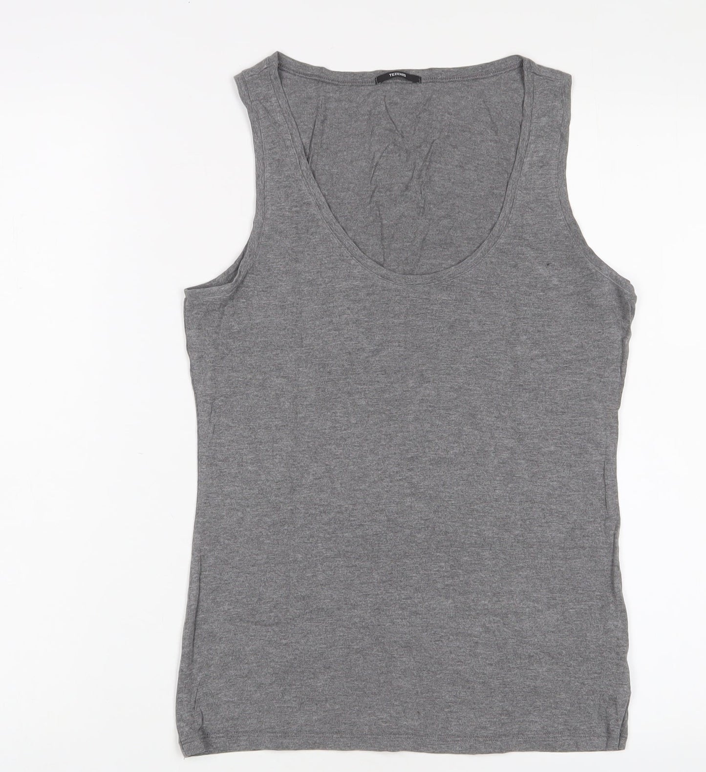 Womens UK Size L Tezenis Grey Basic Tank