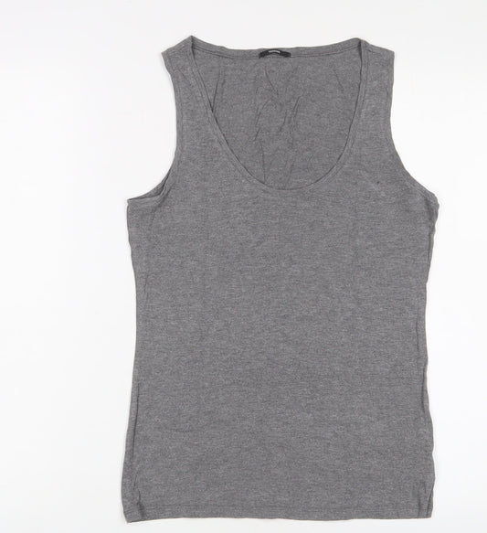 Womens UK Size L Tezenis Grey Basic Tank