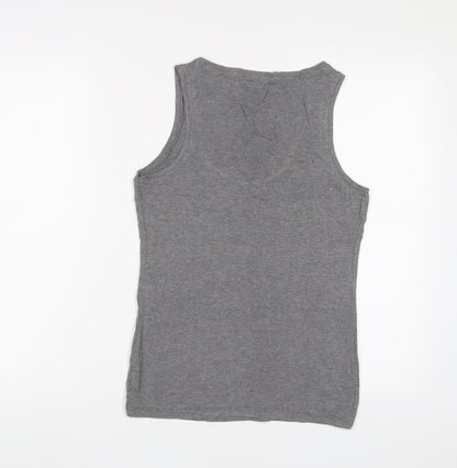 Womens UK Size L Tezenis Grey Basic Tank