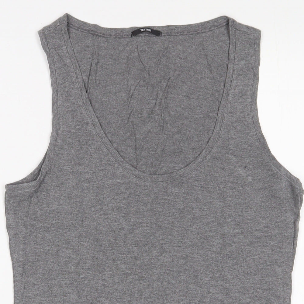 Womens UK Size L Tezenis Grey Basic Tank