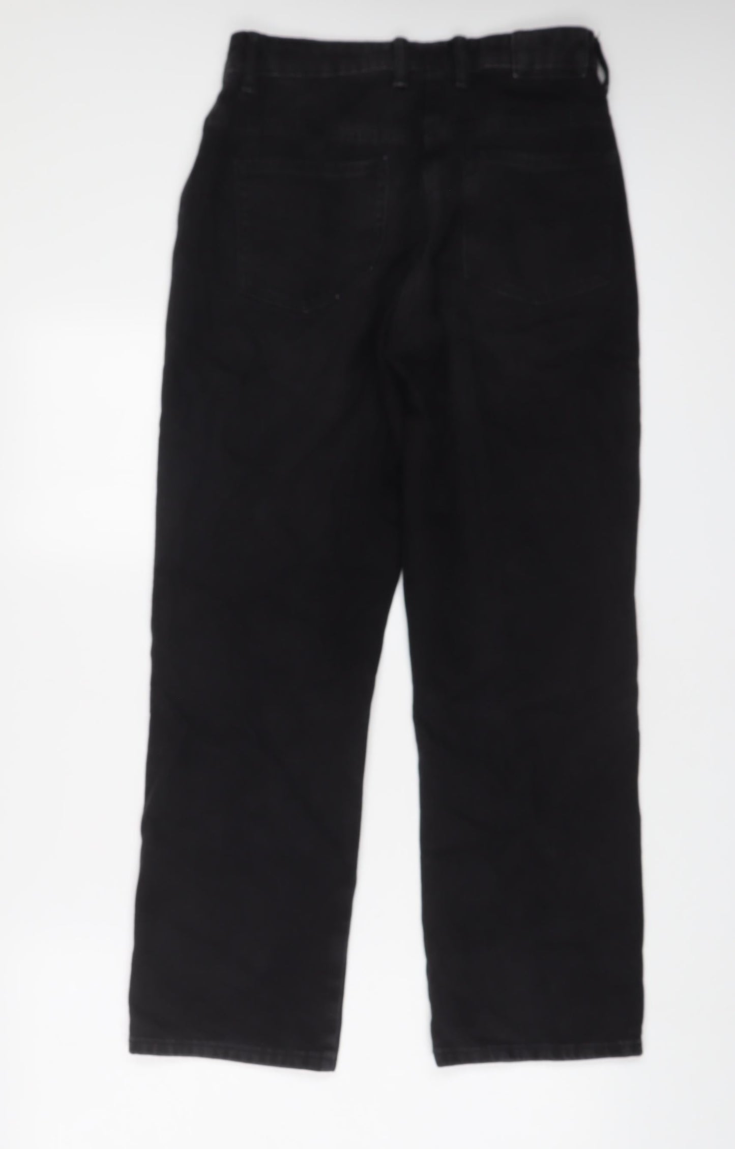 COLLUSION Womens Black Cotton Straight Jeans Size 28 in L30 in Regular Zip