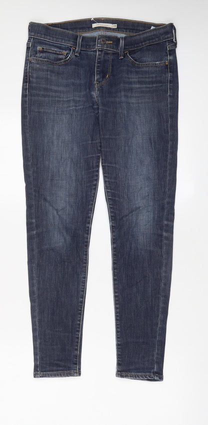 Levi's Womens Blue Cotton Skinny Jeans Size 28 in L28 in Regular Zip