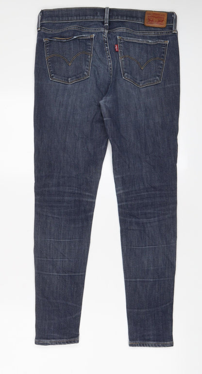 Levi's Womens Blue Cotton Skinny Jeans Size 28 in L28 in Regular Zip