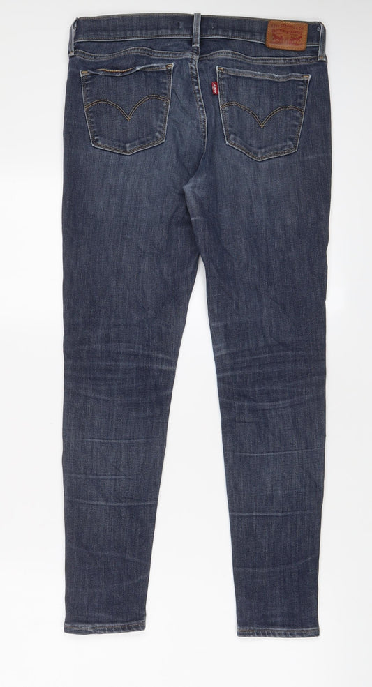 Levi's Womens Blue Cotton Skinny Jeans Size 28 in L28 in Regular Zip