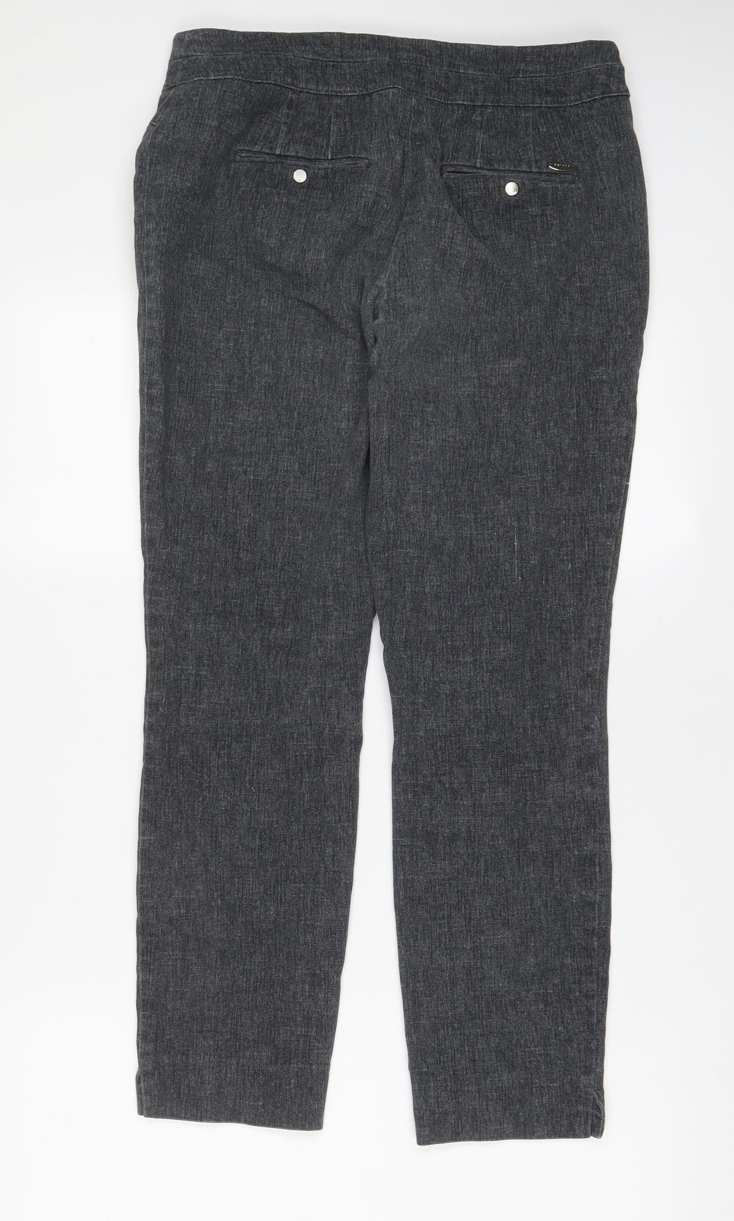 Per Una Womens Grey Cotton Skinny Jeans Size 12 L26 in Regular Zip