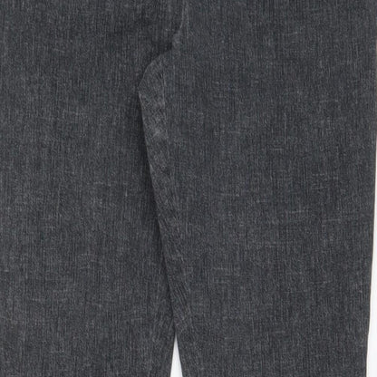 Per Una Womens Grey Cotton Skinny Jeans Size 12 L26 in Regular Zip