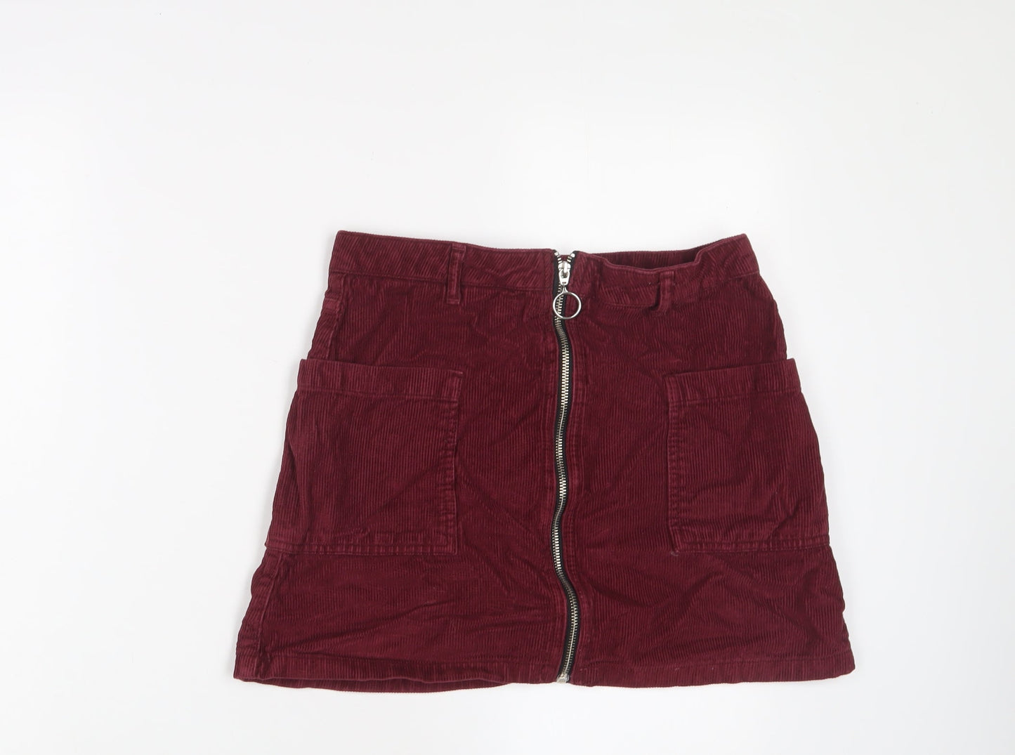 Womens UK Size 10 Topshop A-Line Corduroy Skirt
