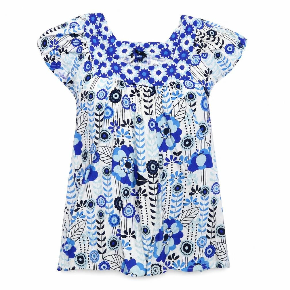 Womens UK Size 10 E-vie Blue Tunic T-Shirt