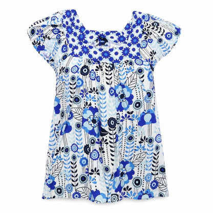 Womens UK Size 10 E-vie Blue Tunic T-Shirt