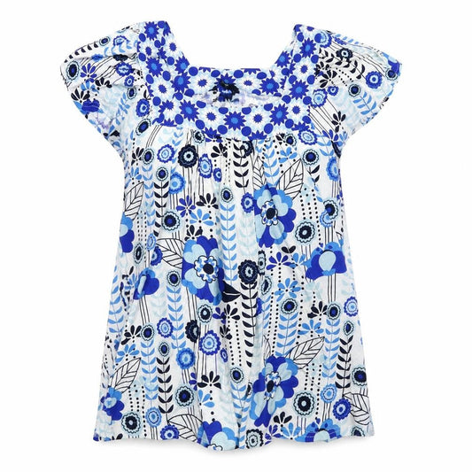 Womens UK Size 10 E-vie Blue Tunic T-Shirt