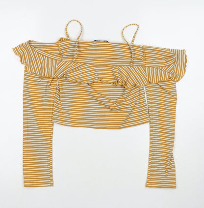 Womens UK Size 10 Select Yellow Basic Blouse