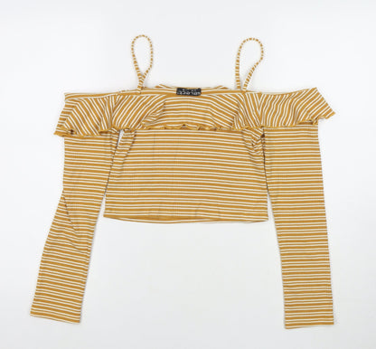 Womens UK Size 10 Select Yellow Basic Blouse