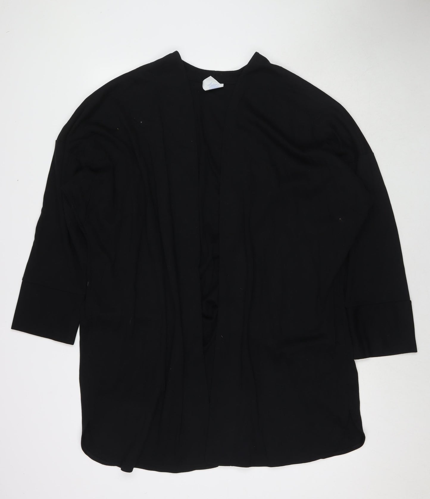 WEEKENDERS Womens Black V-Neck Cotton Cardigan Jumper Size M