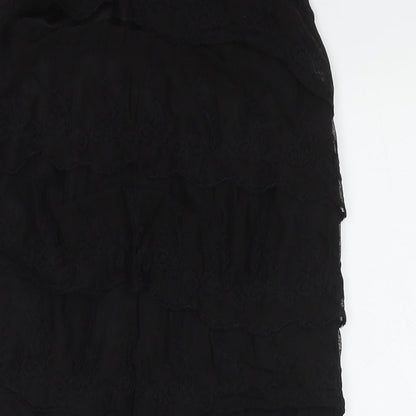 Body Flirt Womens Black Polyester Tank Dress Size 12 Scoop Neck Pullover