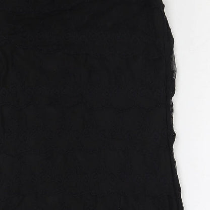 Body Flirt Womens Black Polyester Tank Dress Size 12 Scoop Neck Pullover