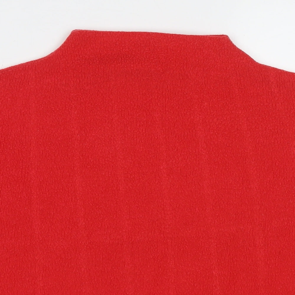 Womens UK Size S New Look Red Pullover Jumper