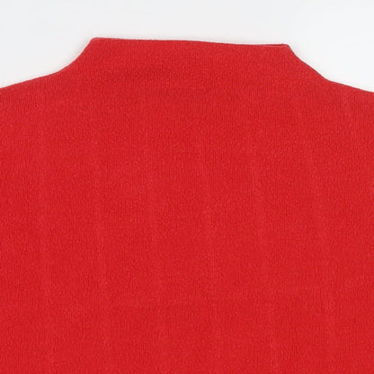 Womens UK Size S New Look Red Pullover Jumper