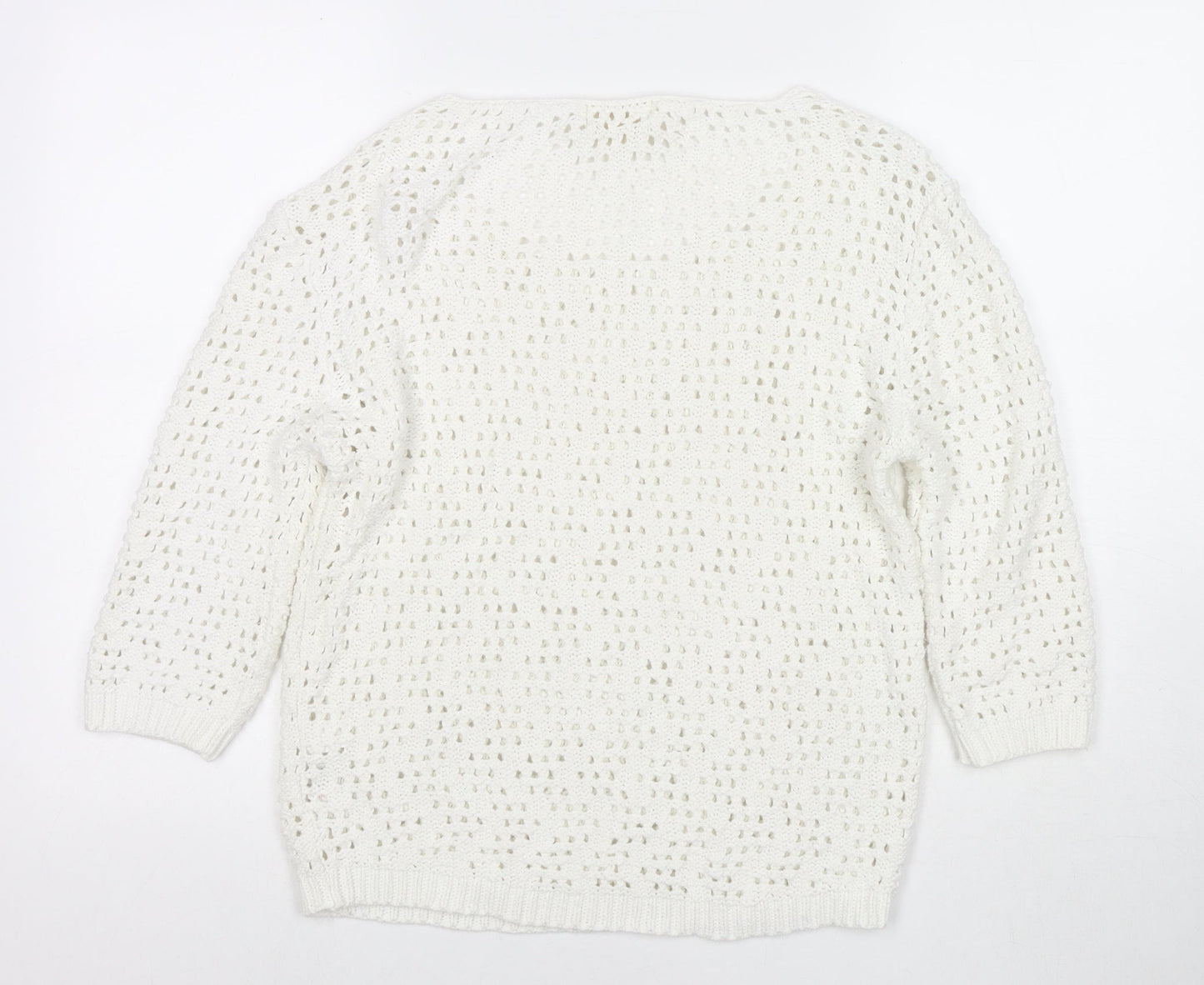 Womens UK Size 8 NEXT White Pullover Jumper
