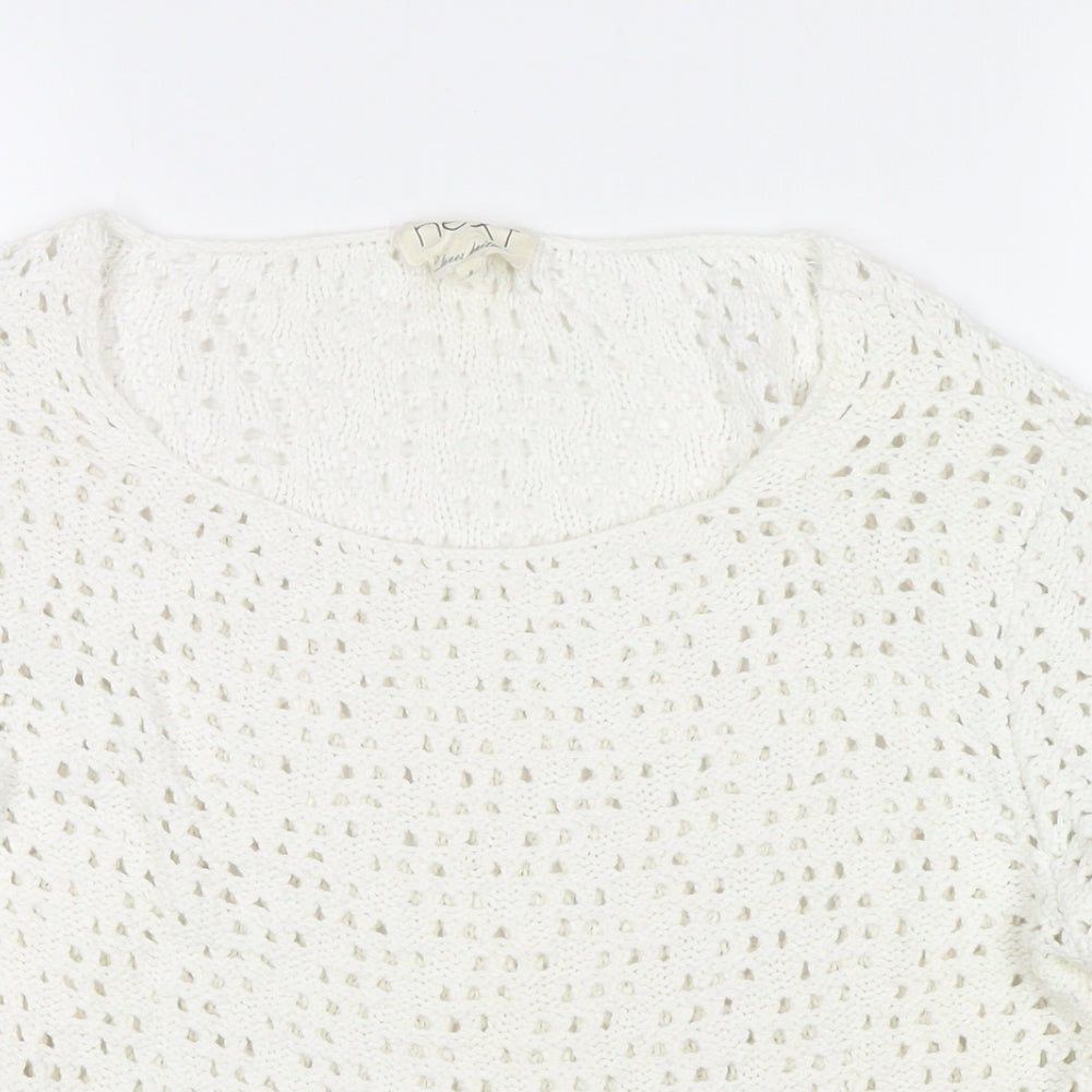Womens UK Size 8 NEXT White Pullover Jumper