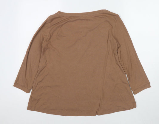 Womens UK Size 10 Marks and Spencer Brown Pullover Jumper