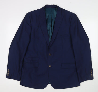 Mens UK Size 42 One Six 5ive Regular Blue Suit Jacket