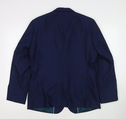 Mens UK Size 42 One Six 5ive Regular Blue Suit Jacket