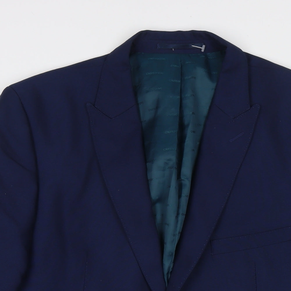 Mens UK Size 42 One Six 5ive Regular Blue Suit Jacket